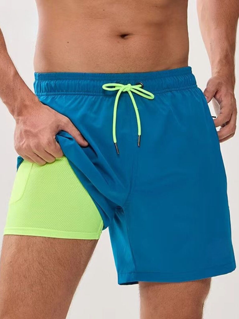 Custom Men's Modest Swim Trunks with Supportive Quick-Dry Liner