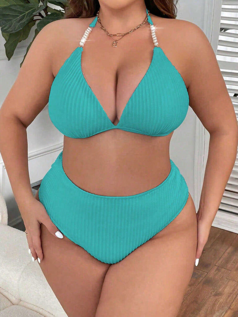 Custom Plus Size High Waist Bikini Set for Women