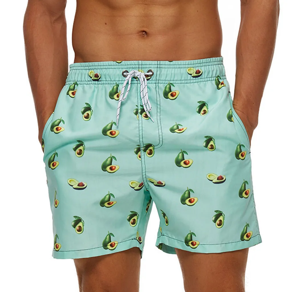 OEMODM Men's 3D Digital Print Beach Shorts with Fruit Designs