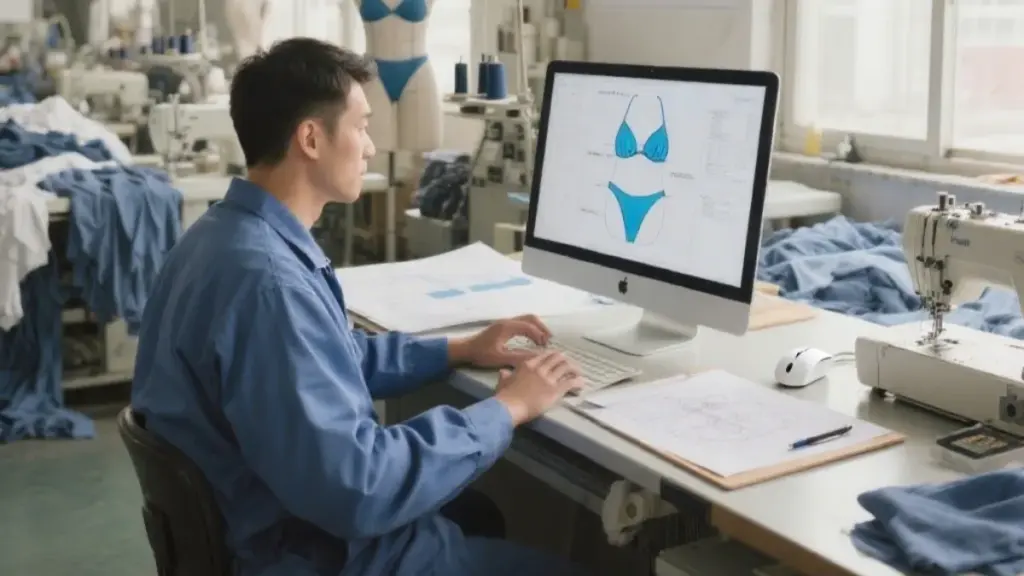 swimwear designer are designing products