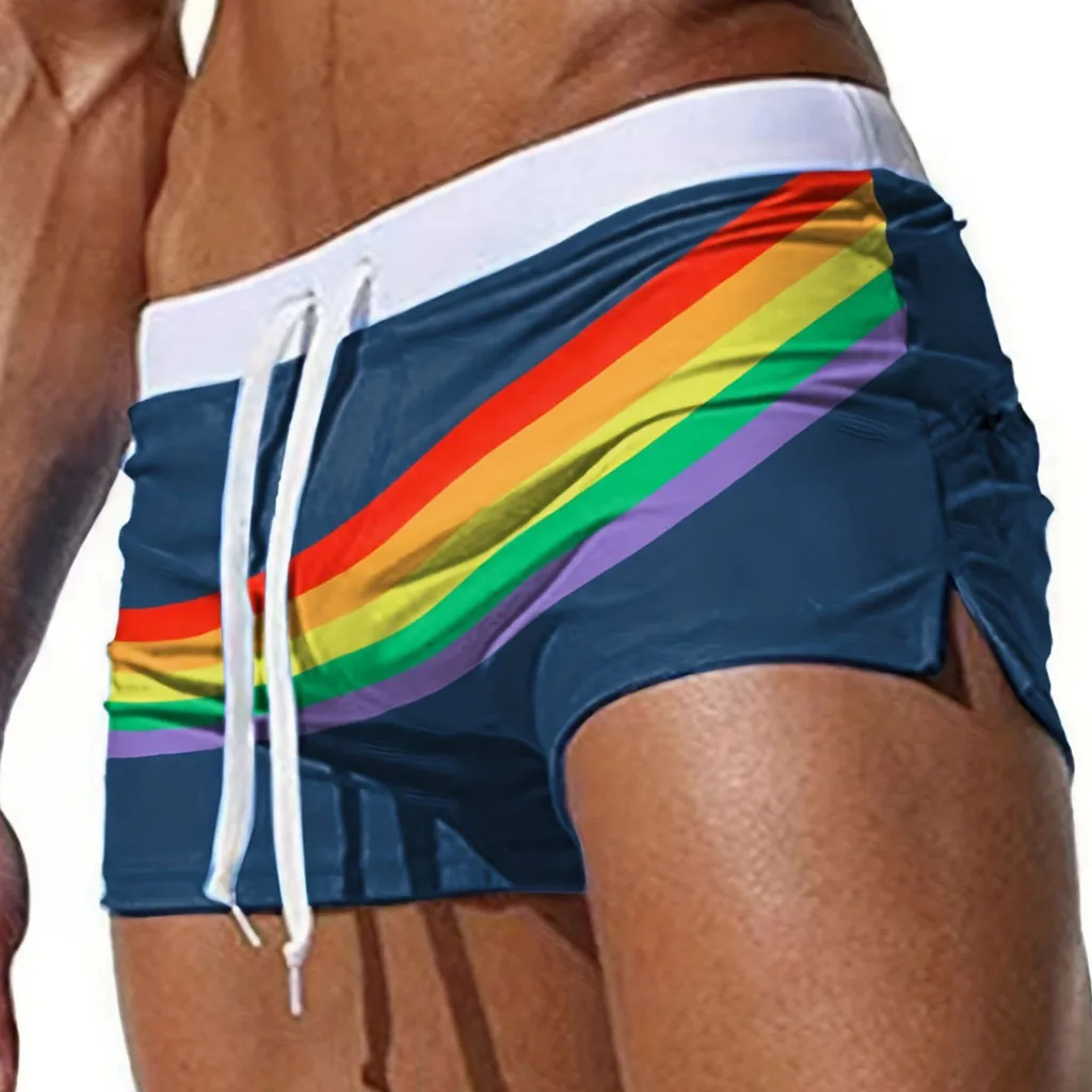 Custom Men’s Quick-Dry Solid Swim Shorts with Anti-Exposure Fit
