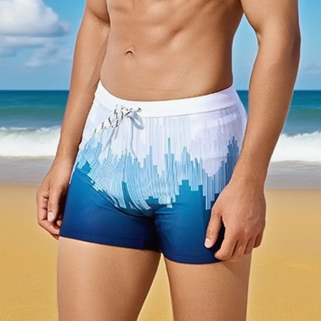 Men’s Loose-Fit Swim Trunks – Anti-Exposure Swimwear for Spa & Pool