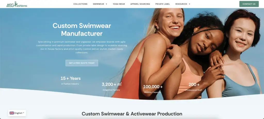 ASG fashions swimwear